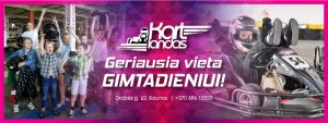 Vaikų gimtadienis kartodrome Kartlandas