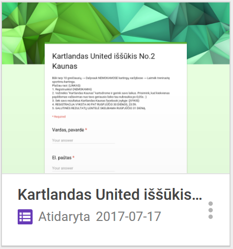 Registracija Kartlandas